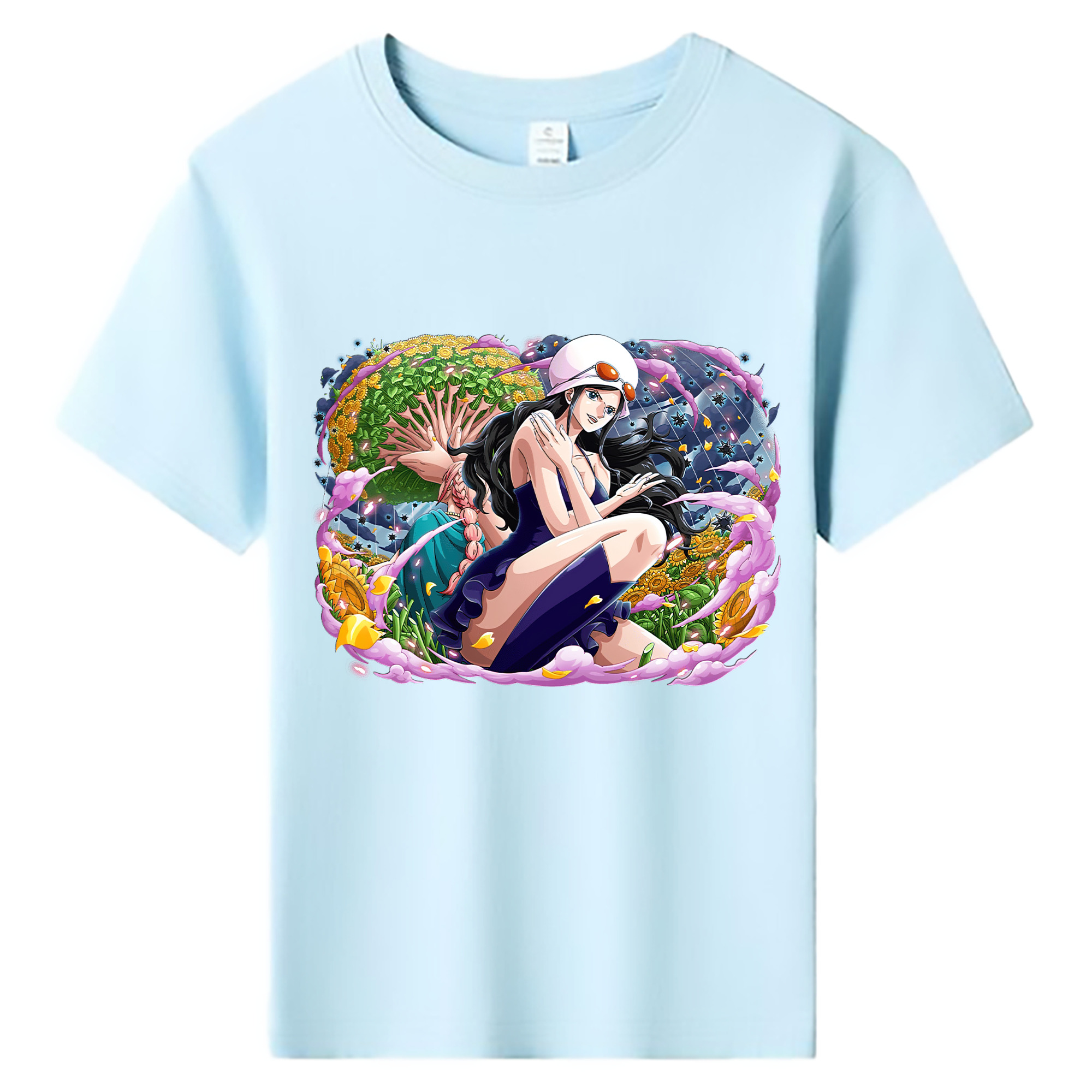 ワンピース ニコ・ロビン ONE PIECE Nico Robin 綿100％キッズTシャツ（フロントプリント）